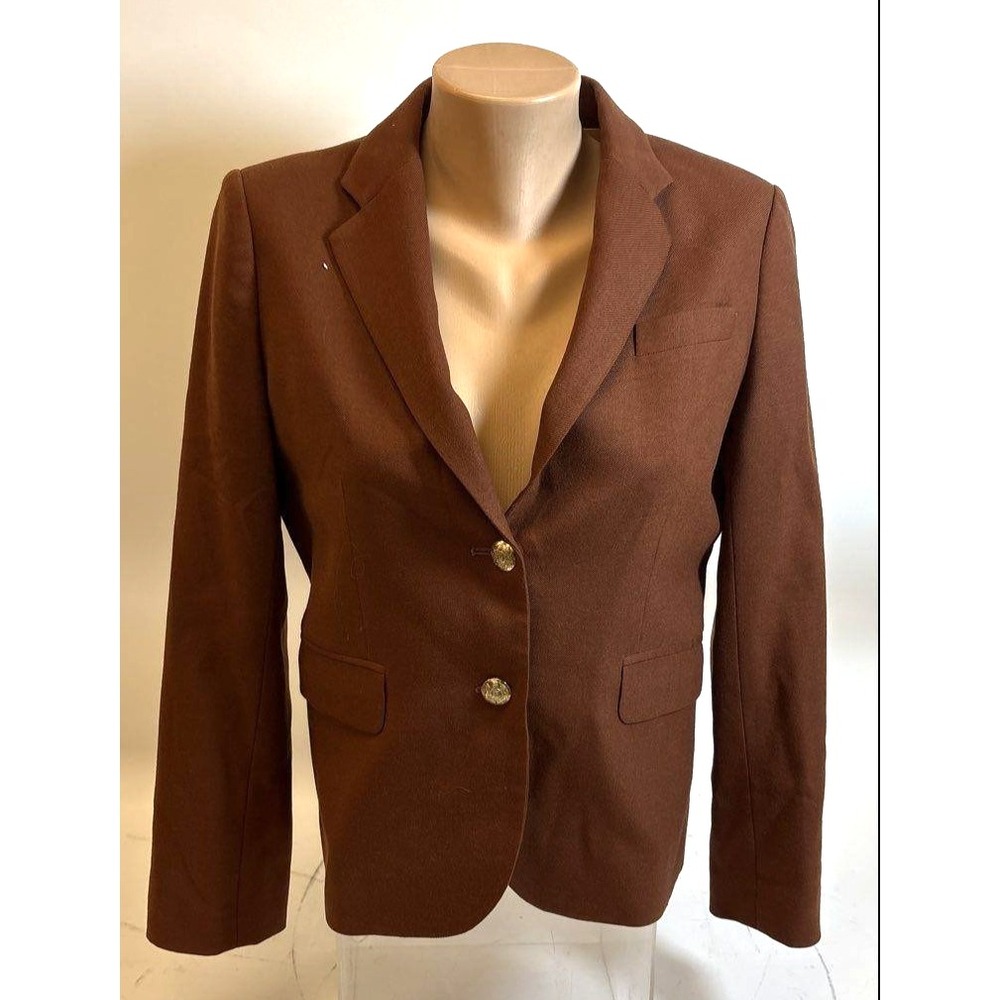 J. Crew Women's Brown Wool Blazer - Size 6P